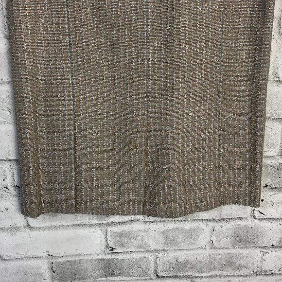 Escada Silk Wool Metallic Tweed Pencil Skirt - Picture 3 of 13